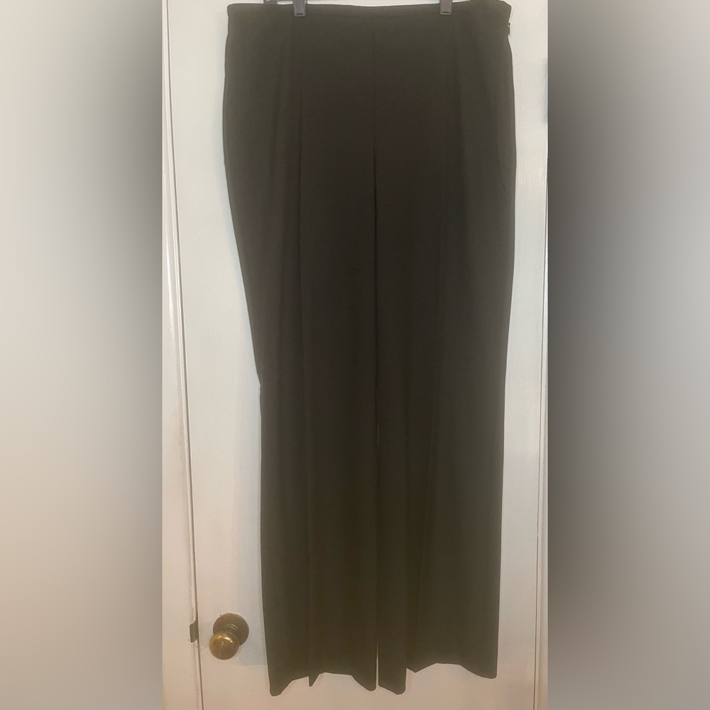 Talbots Hollywood Hi-Rise Wide Leg Pants — Black, Size 14, NWT